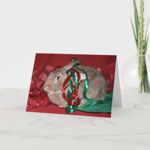 Konijnenkerstkonijn Feestdagen Kaart