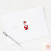 Konijnenklarinet Marching Band Rood Wit Ronde Sticker (Envelop)