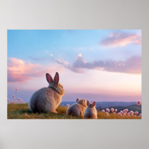 Konijnenkonijn Dier Natuur Majestic Wild Poster