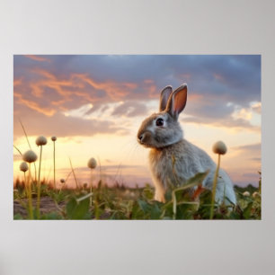 Konijnenkonijn Dier Natuur Majestic Wild Poster