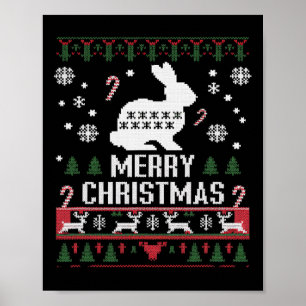Konijnenkonijn lelijk voor Kerstmis Poster