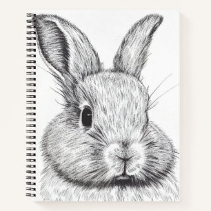Konijnenkonijn Wilde Natuur Dierenillustratiekunst Notitieboek