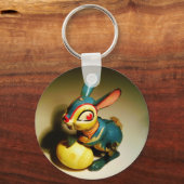 konijnenkonijnen speelgoed en ester geel ei sleutelhanger (Voorkant)