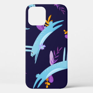 Konijnenkonijnenbunny naadloos in cartoon stijl. F iPhone 12 Hoesje