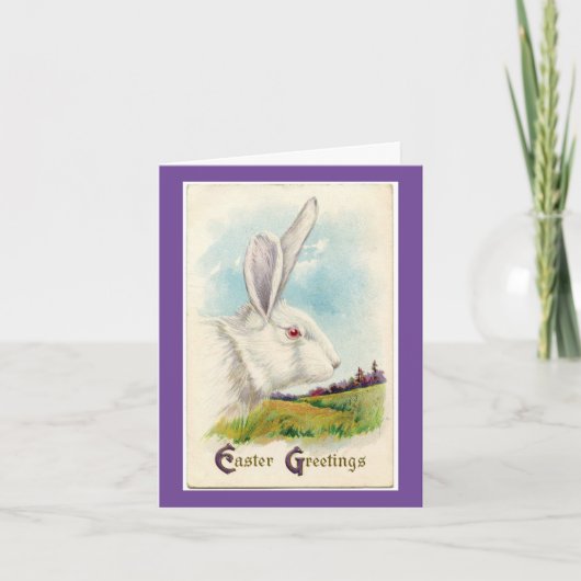 konijnenkop Pasen Kaart (Voorkant)