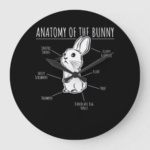 Konijnenkorf Anatomie van Bunny Cute Rabbit Pet Lo Grote Klok