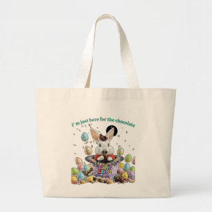 Konijnenkusjes en chocoladewensen grote tote bag
