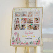 Konijnenmeisje Verjaardagsfoto Milestone Poster