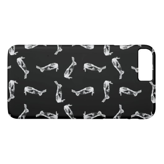 konijnenmodel printpatroon: Bunny Black Case-Mate iPhone Case (Achterkant (Horizontaal))