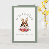  konijnenoren Beagle Easter Kaart (Gele Bloem)