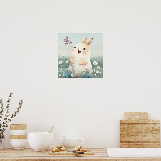 Konijnenposter Poster (Keuken)