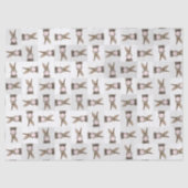 Konijnenroze knobbelkieuwmeel tissuepapier (Voorkant)