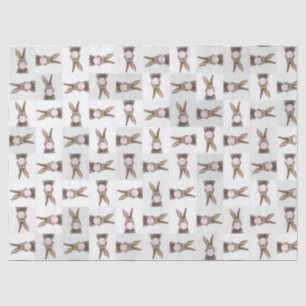 Konijnenroze knobbelkieuwmeel tissuepapier