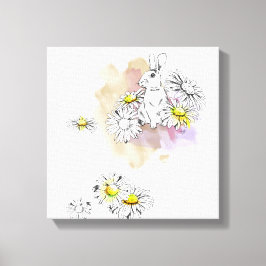 Konijnenschilderij Canvas Afdruk