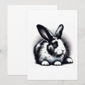 konijnentekening kaart (Voorkant / Achterkant)