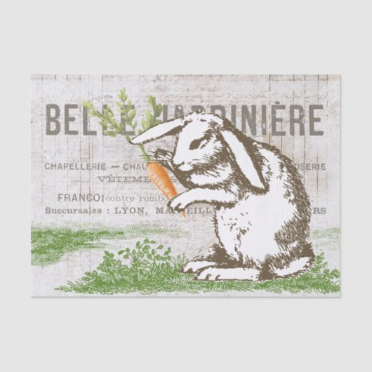 Konijnenwortel Franse paasambacht Decoupage Tissuepapier (Voorkant)