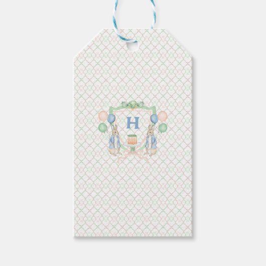 Konijnenwortel Monogram Cadeaulabel (Voorkant)