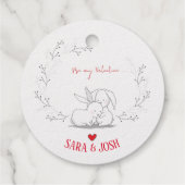 Konijntje en twijgen bedankjes labels (Achterkant)