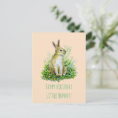 konijntje gefeliciteerd briefkaart (Staand voorkant)