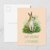 konijntje gefeliciteerd briefkaart (Voorkant / Achterkant)