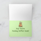 Konijntje konijn krijgen goed aanmoediging knuffel kaart (Binnen)