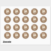 konijntje konijnen schattige zeehonden ronde sticker (Vel)