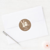konijntje konijnen schattige zeehonden ronde sticker (Envelop)