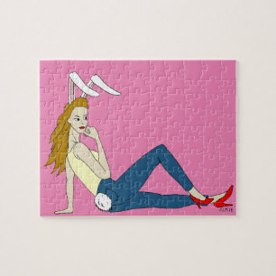 konijntje meisje legpuzzel
