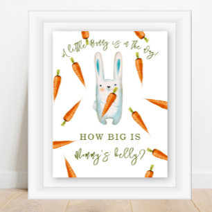 Konijntje met wortels - Hoe groot is mama's buik Poster