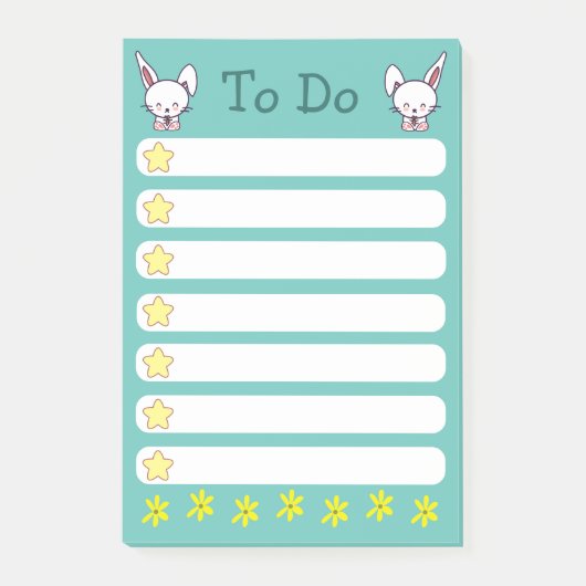 konijntje om te doen lijst post-it® notes (Voorkant)