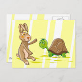 Konijntje & Schildpad - briefkaart (Voorkant / Achterkant)