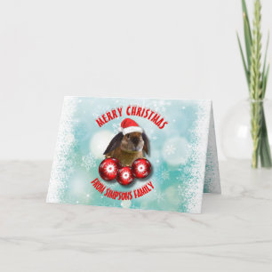 Konijntje van het Konijn van Kerstmis het Grappige Feestdagen Kaart