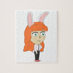 konijntjemeisje legpuzzel
