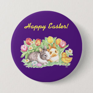 konijntjes paasfeest Button