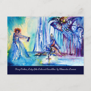 KONING ARTHUR, DAME VAN HET MEER EN EXCALIBUR BRIEFKAART