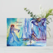 KONING ARTHUR, DAME VAN HET MEER EN EXCALIBUR linn Kaart (Staand voorkant)