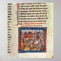 Koning Arthur en Guinevere kijken naar een