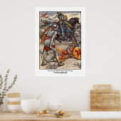 koning Arthur en Sir Lancelot Art Poster (Keuken)