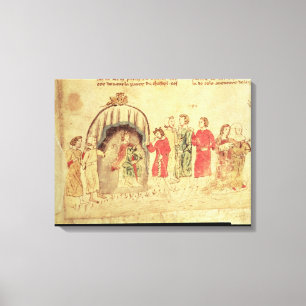 Koning Arthur en zijn rechtbank uit de Romeinse Canvas Afdruk