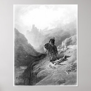 Koning Arthur ontdekt het Skelet Poster