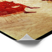 Koning Arthur op zijn troon omringd Poster (Hoek)