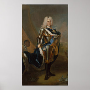 Koning Augustus II van Polen, vóór 1730 Poster
