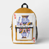 koning bedrukte rugzak (Voorkant)