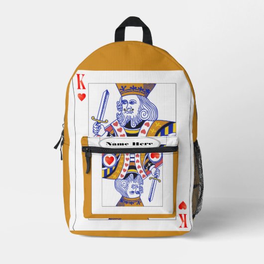 koning bedrukte rugzak (Voorkant)