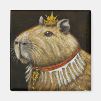 KONING CAPYBARA MAGNEET - GRAPPIGE CAPYBARA CADEAU