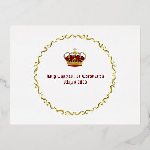 Koning Charles 111 Coronation May 6 2023 Folie Feestdagen Briefkaart