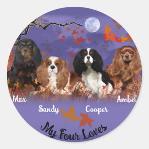Koning Charles Cavalier Spaniel Herfst Sticker