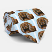 Koning Charles Cavalier Spaniel rood Stropdas (Opgerold)