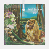 Koning Charles Cavalier Spaniel Sprite Fantasy Glas Ornament (Voorkant)