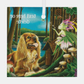 Koning Charles Cavalier Spaniel Sprite Fantasy Glas Ornament (Achterkant)